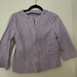 Chico Lavender Zip-Up Blouse